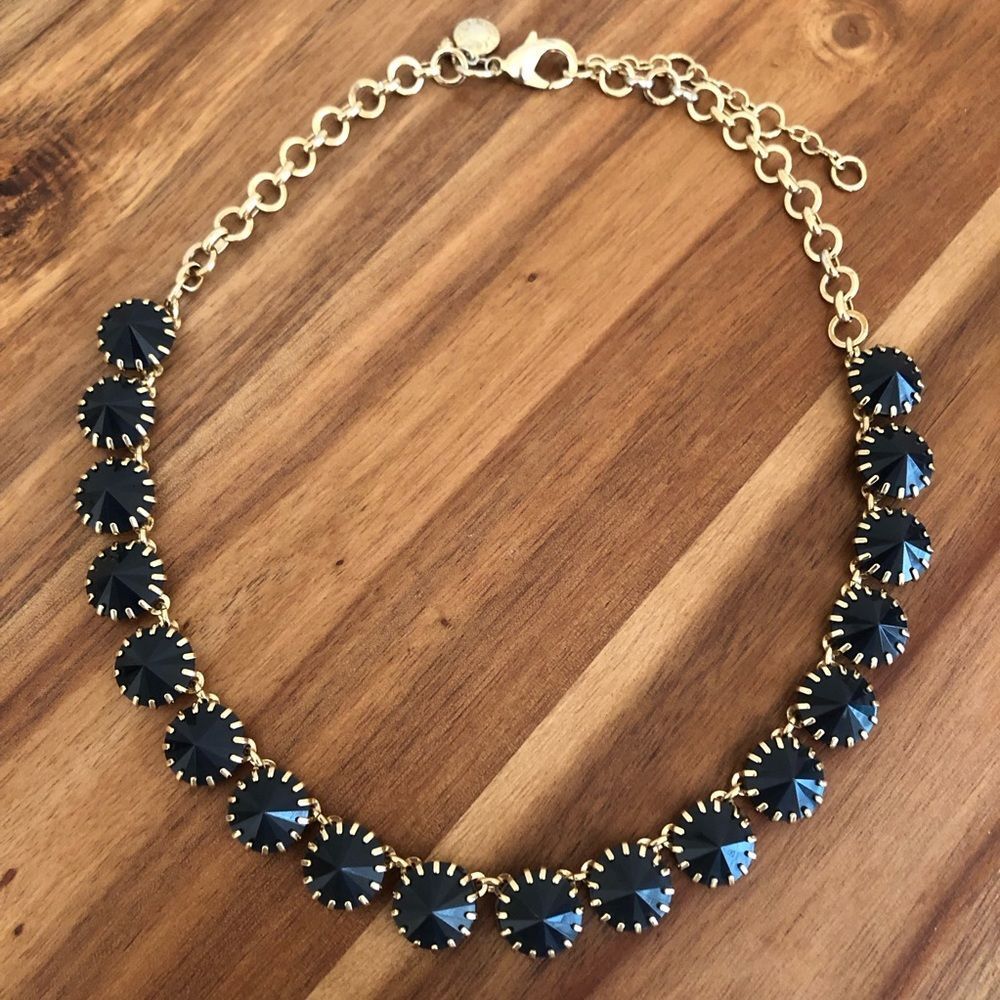 J.Crew | Rivoli Collar Necklace | Dark Navy and Gold